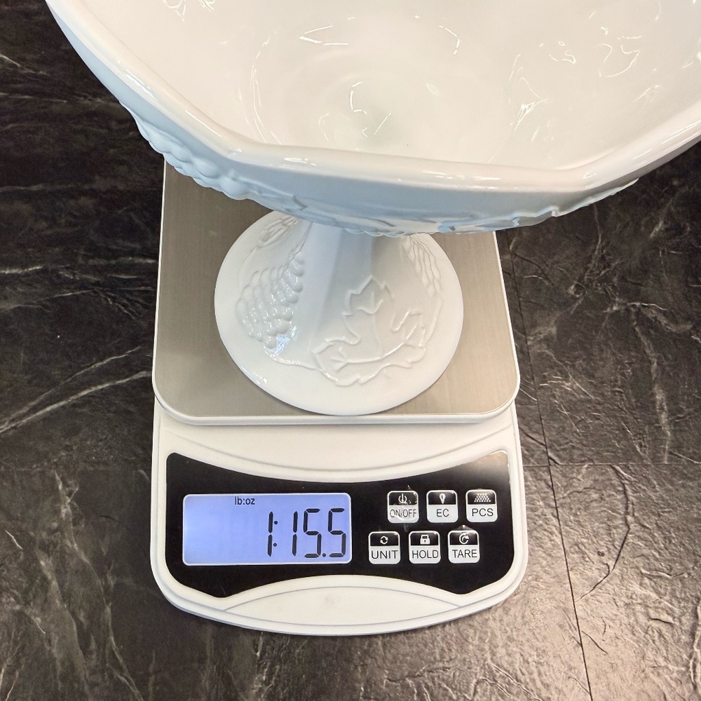 White Milk Glass Pedestal Bowl - Picture 15 of 15